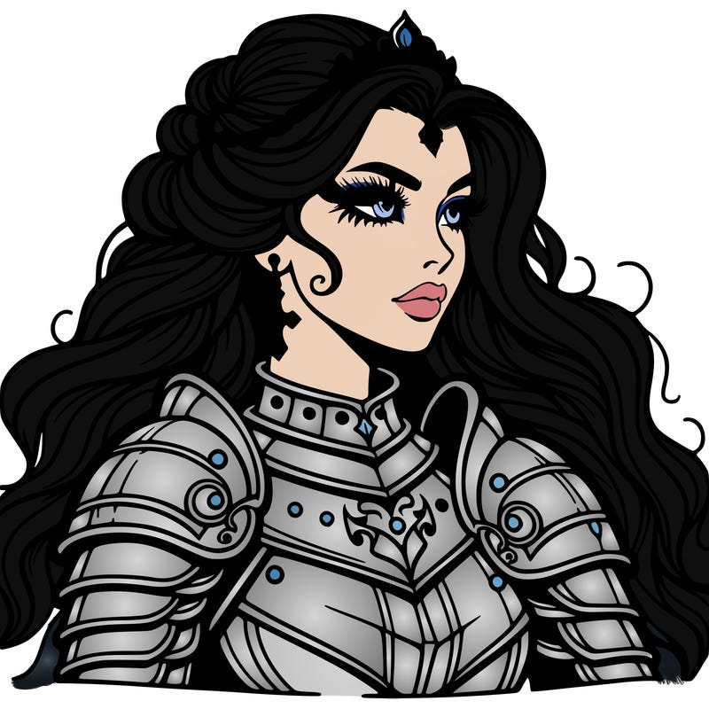 beautiful gothic female knight