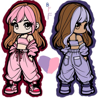 girl in crop top and baggy pants