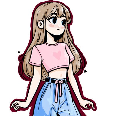 girl in a cute crop top