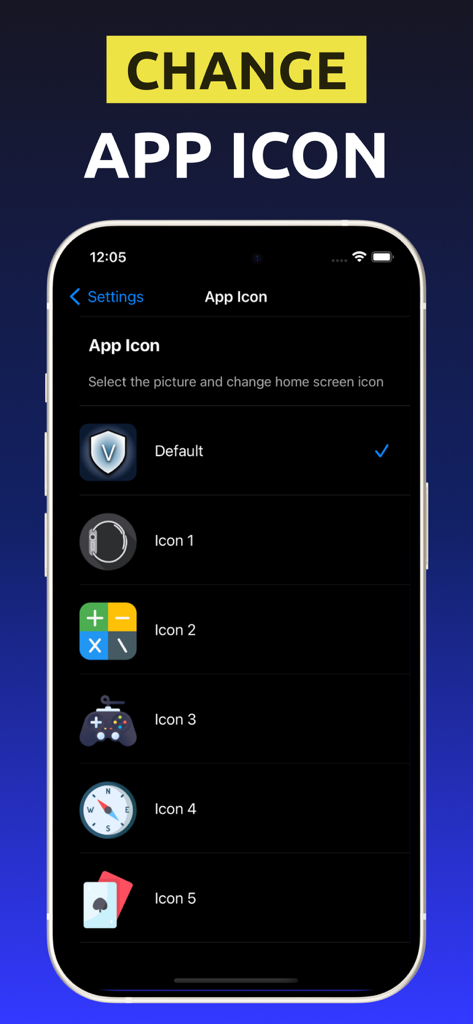 Photo Vault - Secret Safe Lock - Configuración de la aplicación para cambiar el ícono de la pantalla de inicio a una calculadora u otras opciones sigilosas