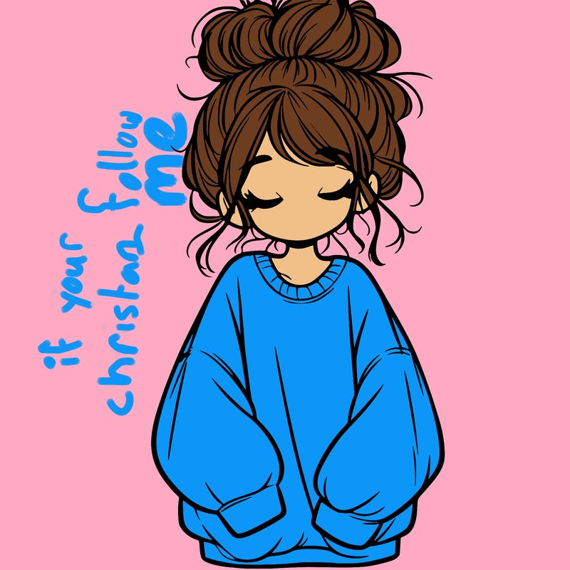 girl with baggy sweatshirt and messy bun