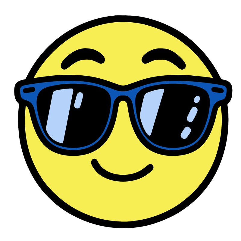 emoji with sunglasses