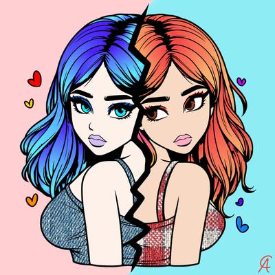 realistic girl split