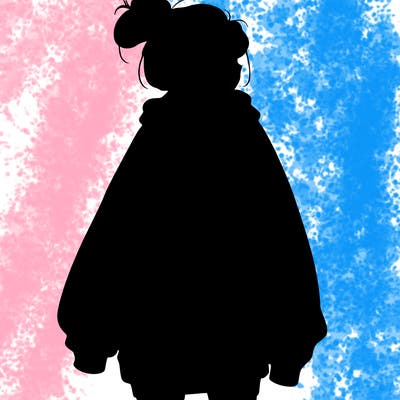 realistic girl with a oversized sweatshirt on and a bun