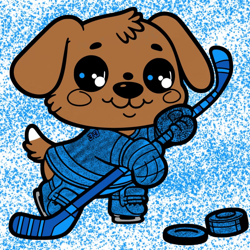 hockey puppy boy