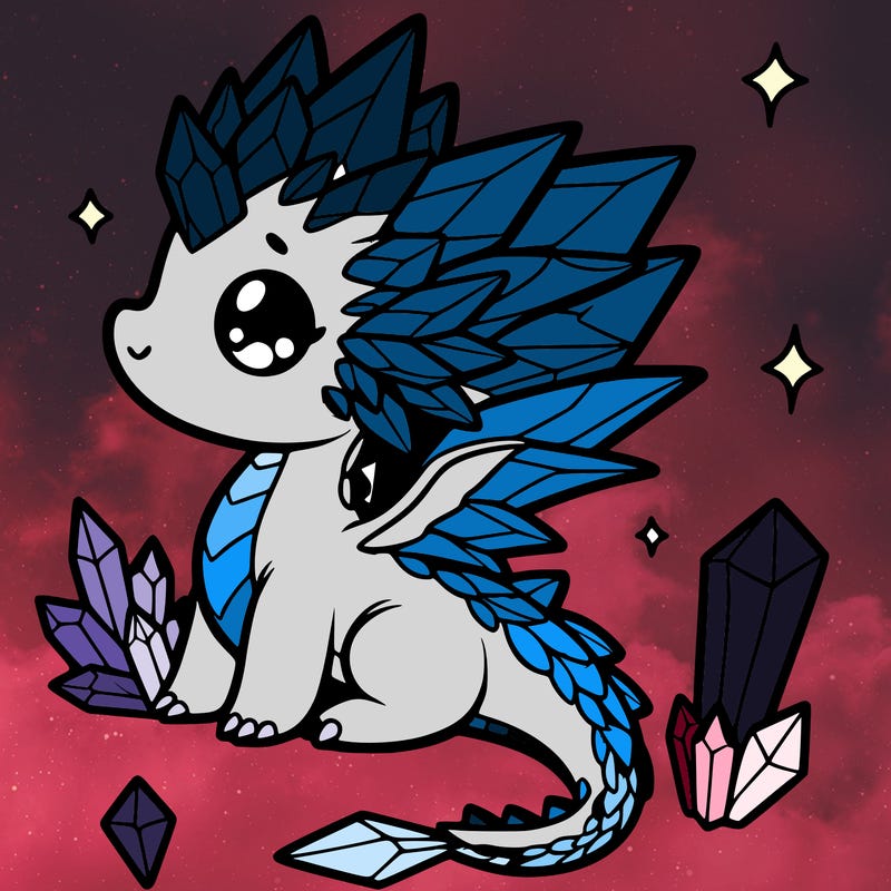 little cute crystal dragon
