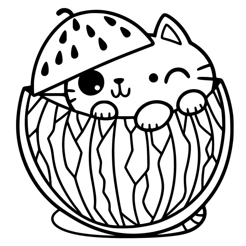 watermelon cat