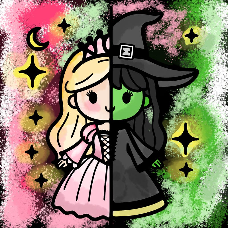 split princess and witch