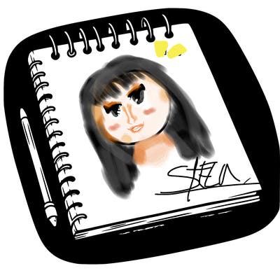 a blank sketch pad