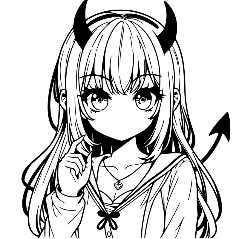 realistic anime girl devil