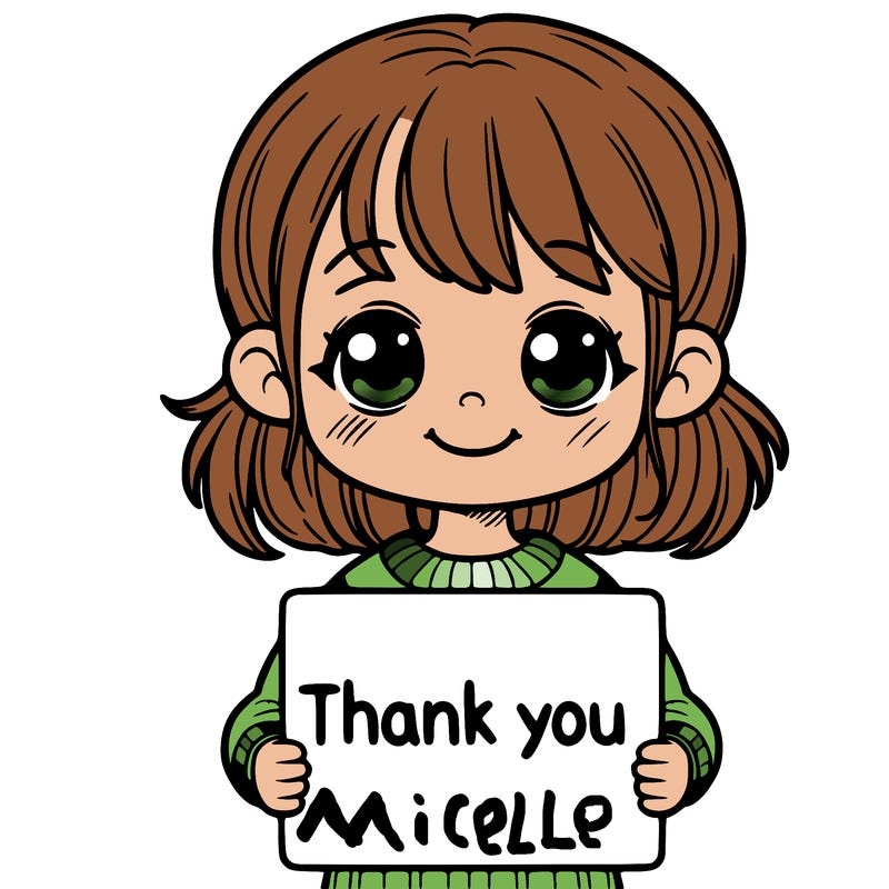 girl holding a thank you sign