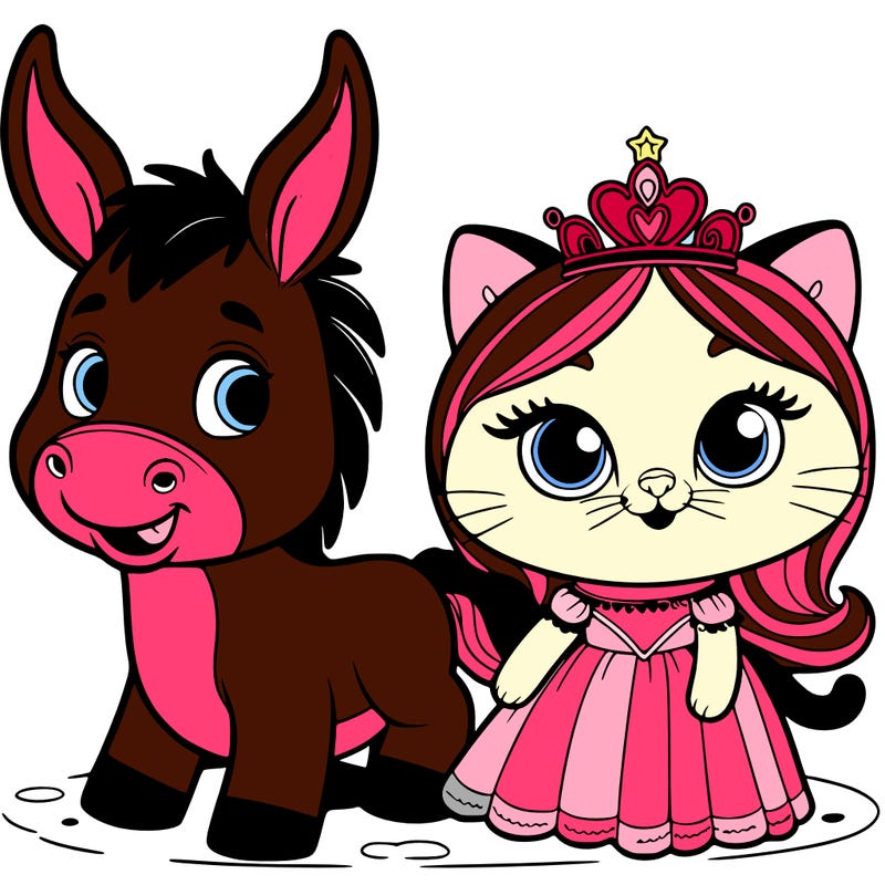 𝑎𝑛𝑑 𝑑𝑜𝑛𝑘𝑒𝑦 𝑤𝑖𝑡ℎ 𝑎 𝑝𝑟𝑖𝑛𝑐𝑒𝑠𝑠 𝑐𝑎𝑡