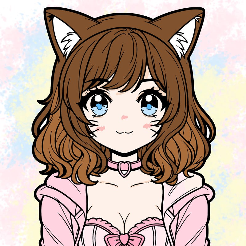 a beautiful cute girl in a cat costume