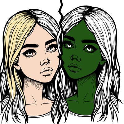 realistic girl split