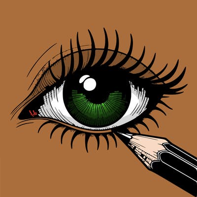eye drawing pencil