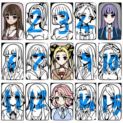 girls that look diffrent anime