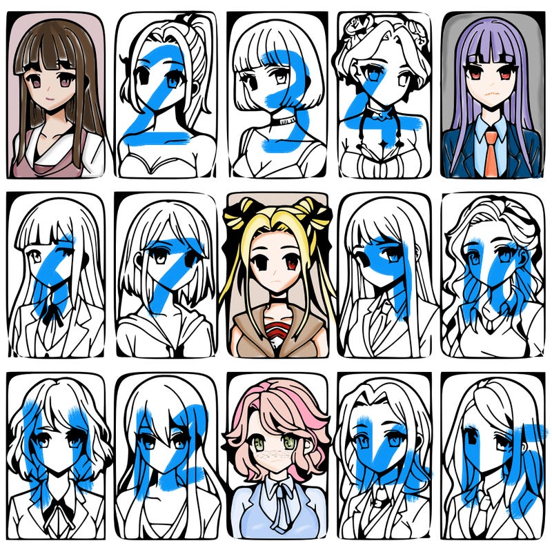 girls that look diffrent anime