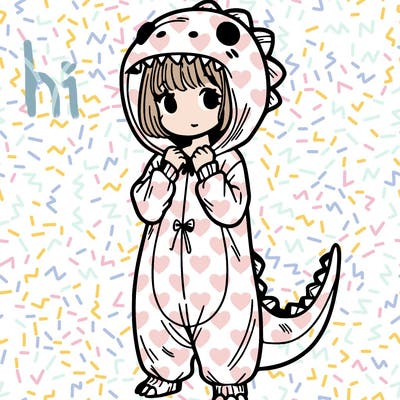 dino onesies on girl