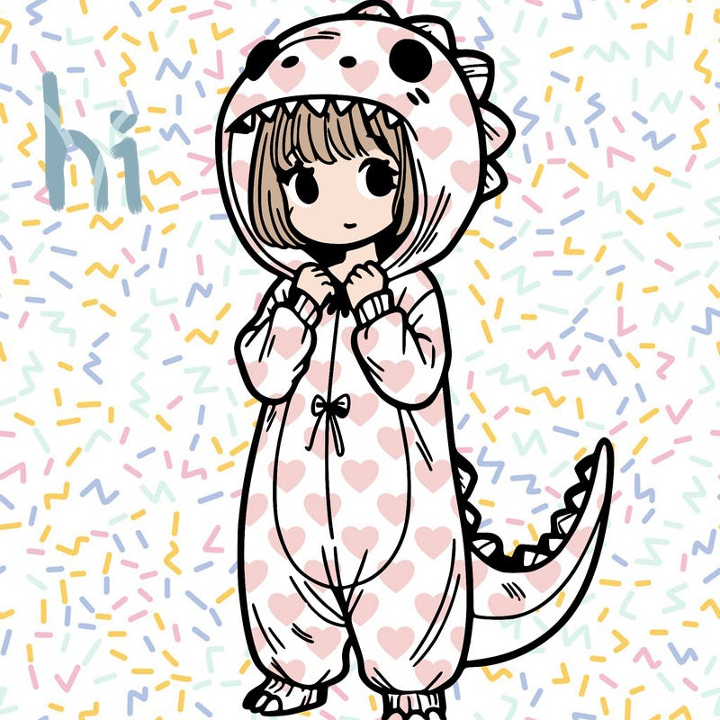 dino onesies on girl