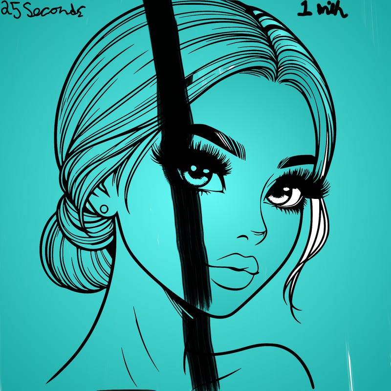 realistic girl with lashes