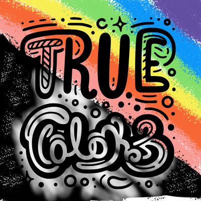 "true colors" written