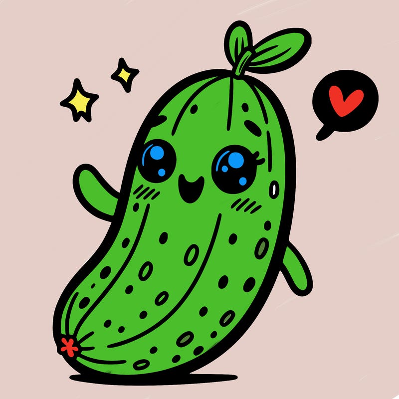 cute, cucumber