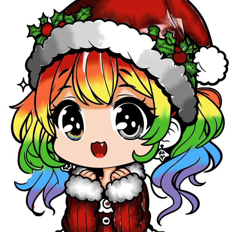 cute christmas anime girl