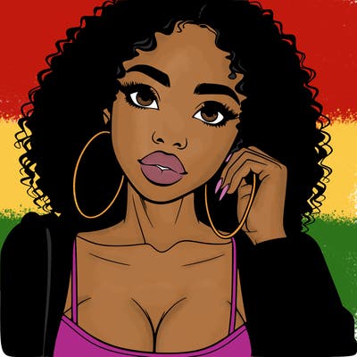 realistic black woman