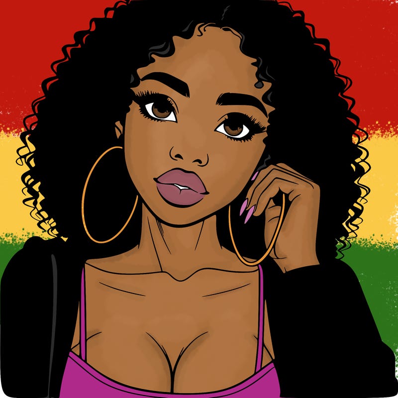 realistic black woman