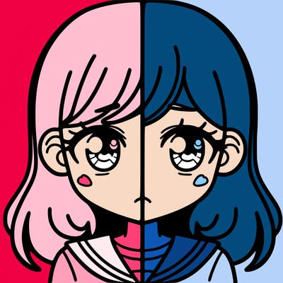 a split of a girl