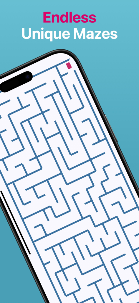 Maze Master: Brain Training - Aplicativo de treino cerebral Maze Master mostrando um labirinto complexo em um iPhone