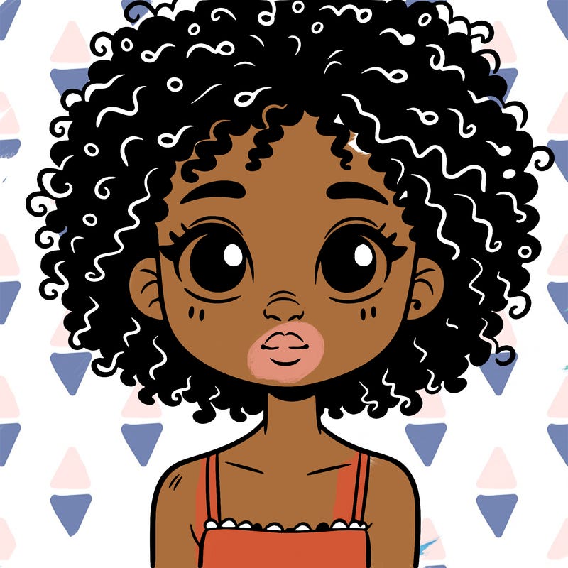 black teen girl with curly hair