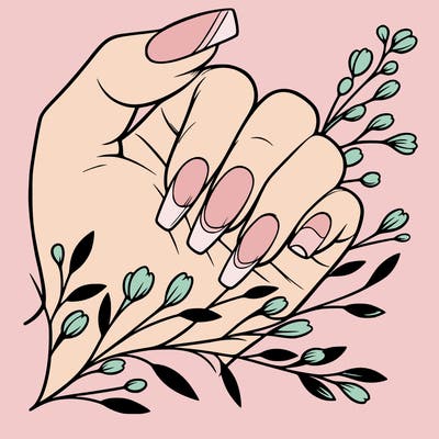 nails with french tip