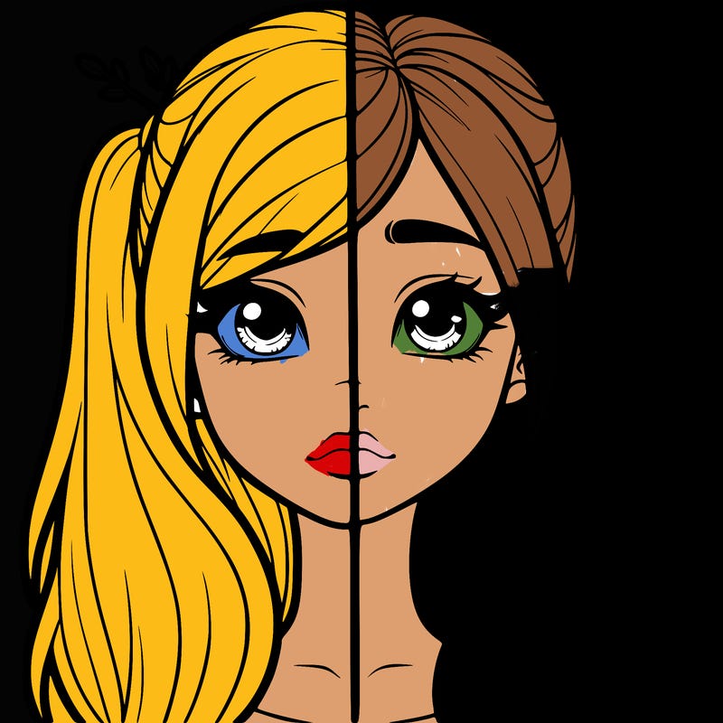 realistic girl split