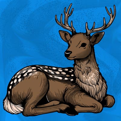 realistic deer with antlers