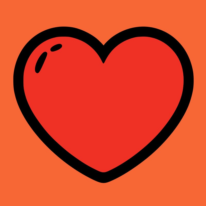 a blank heart