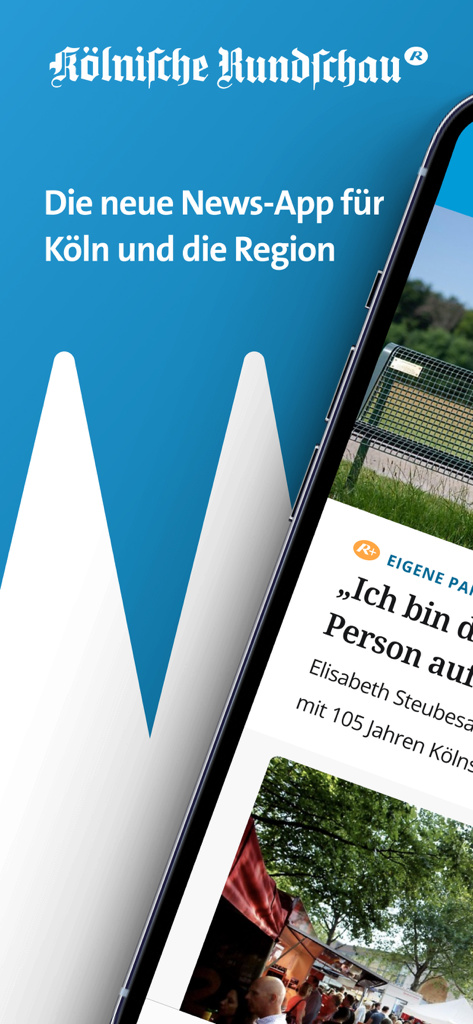 Kölnische Rundschau - Mobile Benutzeroberfläche der Kölnische Rundschau Nachrichten-App für Köln und die umliegende Region.