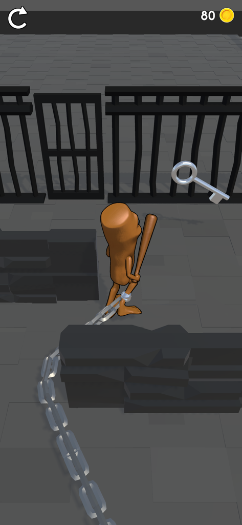 Tung Tung Tung Sahur - Personagem Noxa segurando um taco perto de uma chave flutuante da prisão