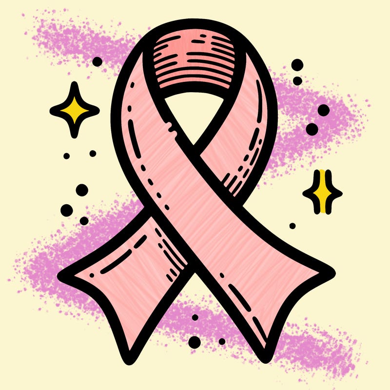 ribbon symbol of national breast cancer awareness month