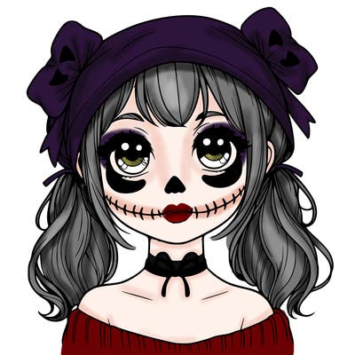 realistic girl halloween