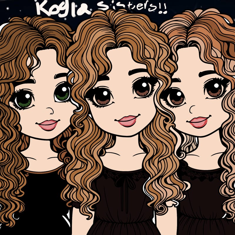 curly hair triplets all girls realistic