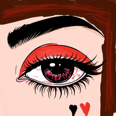 eye closed realistic