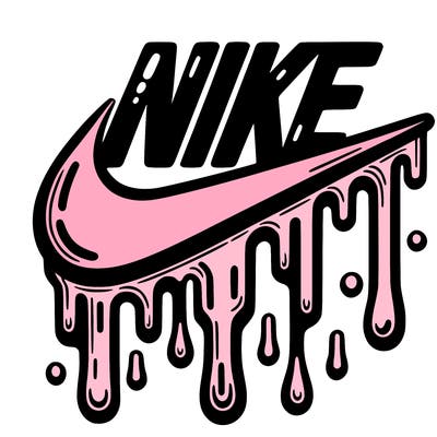 dripping nike logo
