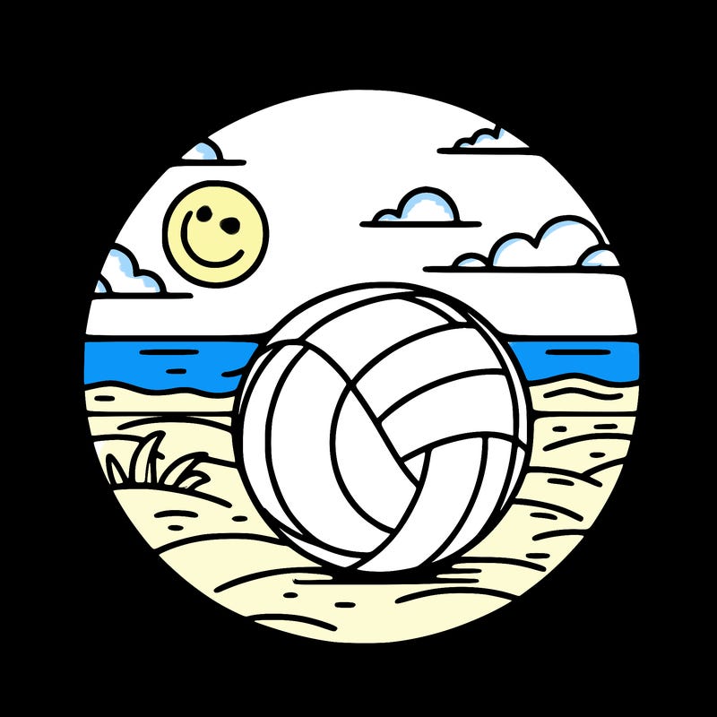 volleyball on a beach