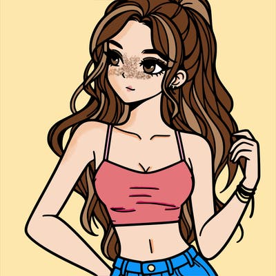 girl in crop top