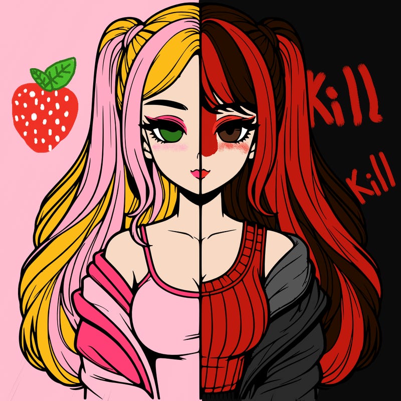 realistic girl split