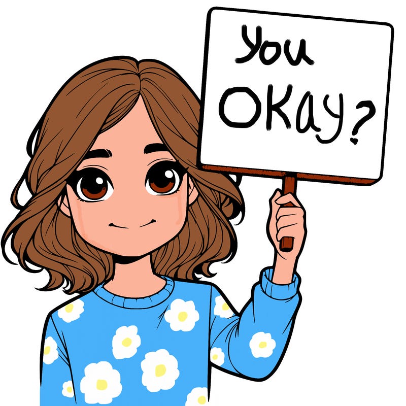 realistic girl holding up a sign