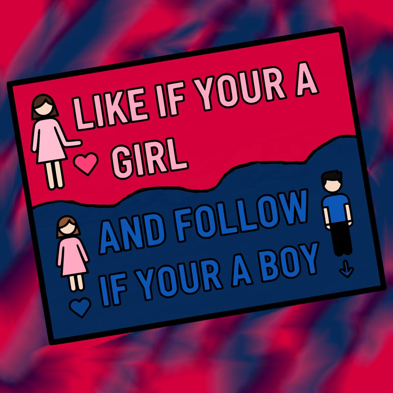 like if your a girl and follow if your a boy