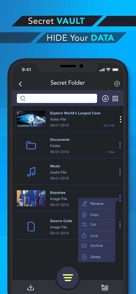 Secret Vault Infinity - Productivity App | MWM