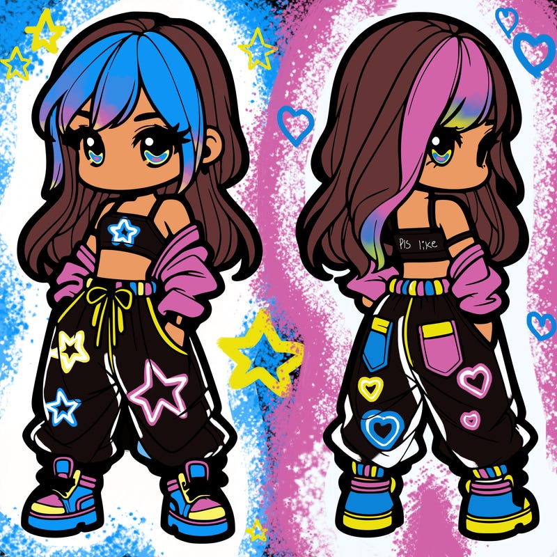 girl in crop top and baggy pants